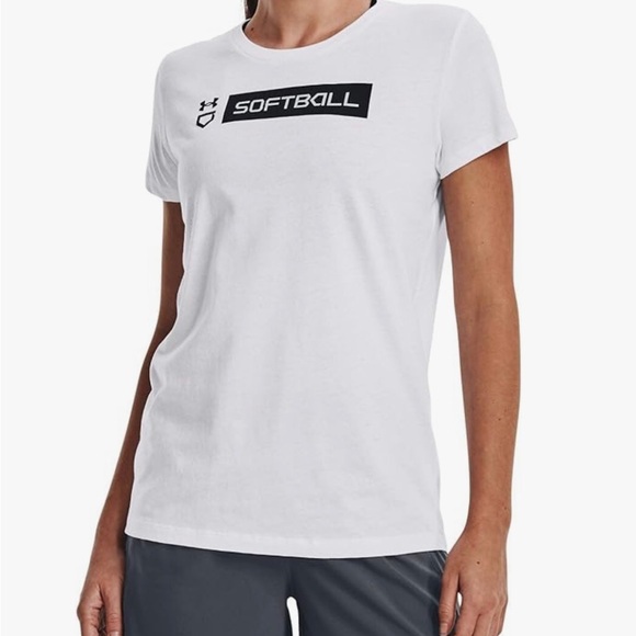 Under Armour Womens Softball  Short Sleeve T-Shirt  Medium - Picture 1 of 5